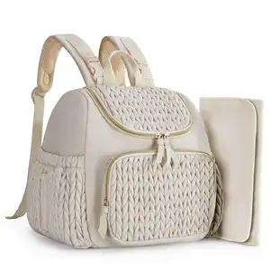 OEM özel moda küçük taşınabilir naylon anne bebek bezi sırt çantası seyahat bebek Nappy çanta ile değiştirme matı