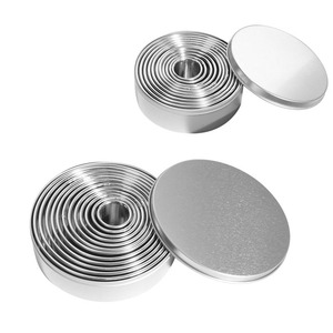 Set di Stampi Rotondi in Acciaio Inossidabile per Torte, Ciambelle, Pasticceria, Mousse, <span class=keywords><strong>Biscotti</strong></span> e Utensili per Pressare Ravioli, Tagliabiscotti per Cucina - Product Image 5