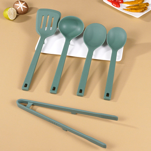 Set di utensili da cucina in <span class=keywords><strong>Silicone</strong></span> da 5 pezzi spatola Non tossica cucchiaio pinze mestolo forato all'ingrosso - Product Image 6