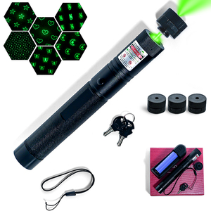 Puntero láser verde <span class=keywords><strong>serie</strong></span> 303 con bloqueo de seguridad y cargador triple | Láser educativo multipatrón de 532nm - Product Image 1