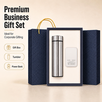 Ensemble Cadeau Publicitaire Personnalisé avec Logo pour Entreprise : Gourde et Batterie Externe pour Événements et Salons Professionnels