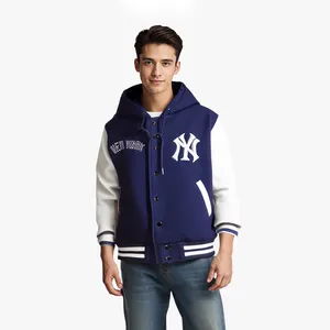 Veste universitaire à la mode pour hommes, blousons de baseball casual slim fit