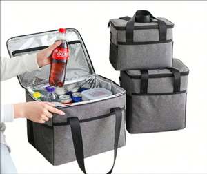 Soft Oxford Cloth <b>Lunch</b> <b>Cooler</b> <b>Bag</b> Insulated Thermal Picnic <b>Bag</b> with Adjustable Shoulder Strap - Product Image 1