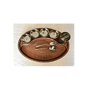 ชุดอาหารค่ำทำจากทองแดงที่ทันสมัยพร้อมค้อนสำเร็จรูปเหมาะสำหรับการเสิร์ฟอาหารหรูหราในร้านอาหารงานแต่งงานและกิจกรรมพิเศษ - Product Image 1