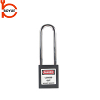 Cadenas de sécurité ABS Loto Boyue Industrial 76 mm avec anse rouge et clé maîtresse
