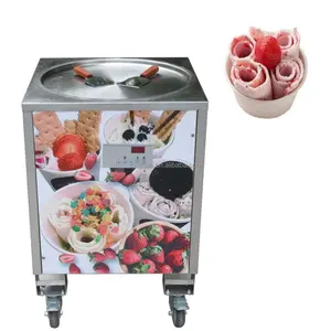 Máquina de helados de frutas congeladas Máquina de helados freír Tailandia Máquina de helados Congelador continuo