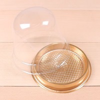 Gobelet à dessert en plastique transparent jetable à la vente chaude, gobelet à pudding avec couvercles, boîte à gâteaux, boîte à pâtisserie