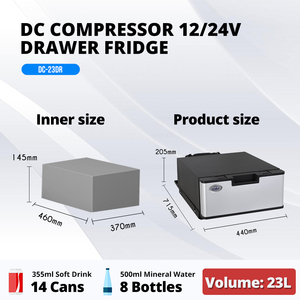 Réfrigérateur encastrable de type tiroir DC <span class=keywords><strong>12V</strong></span> 24V avec design de meuble <span class=keywords><strong>pour</strong></span> camping-car, fourgonnette, caravane - Product Image 2