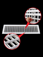 Grille d'aération double déflection en ABS, taille de l'ouverture 1500 * 130 mm, réglable, pour plafond et mur, système HVAC