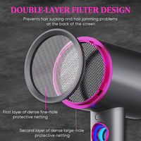 Sèche-cheveux ionique portable 2000W avec diffuseur pour usage domestique, hôtelier et extérieur - Qualité professionnelle de salon, moteur DC, 3 vitesses
