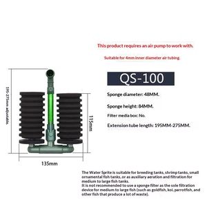 Filtro de Esponja Interno para Aquário Qanvee QS200A com Cabeça Dupla, Acessórios para Filtro Biológico de Aquário - Product Image 6