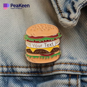 En gros Personnalisé Personnalisé Race <span class=keywords><strong>Hamburger</strong></span> Souvenirs Alimentaire Logo Broches Insignes De Revers Épingle En Métal Émail Doux pour Vêtements - Product Image 5
