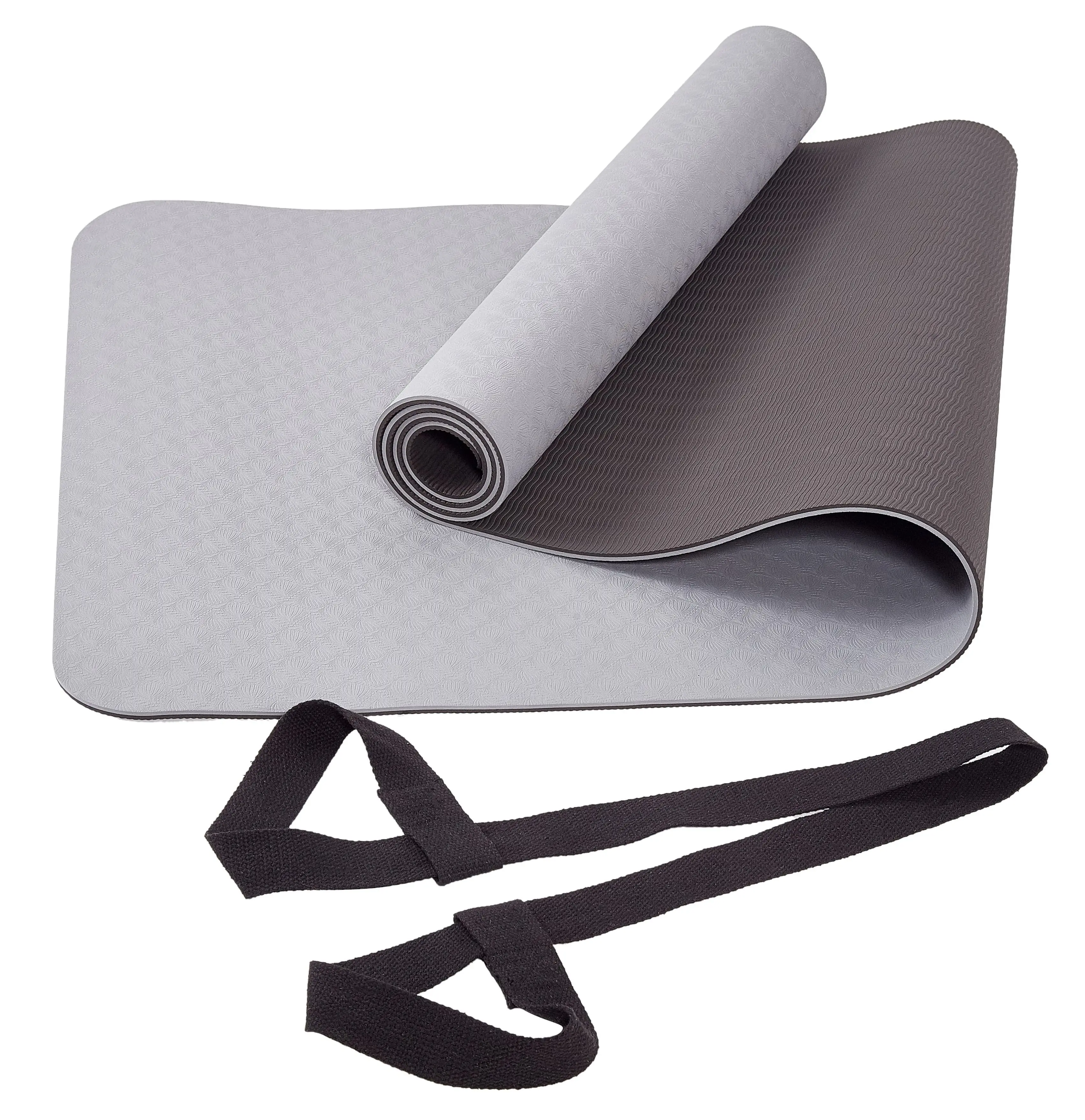 MOWIN Tpe Fitness Yoga Matte benutzer definierte Logo umwelt freundliche Anleitung tpe Doppels ch ichten Yoga matte