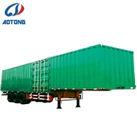 Semi-remorque fourgon à rideaux latéraux 3 essieux, remorque porte-conteneurs robuste pour le transport de marchandises sèches
