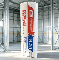 Isolation en laine de verre écologique marron certifiée ISO 14001 9001, résistance thermique R19, 6,25'', disponible en OEM