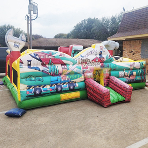 Outdoor kids party playzone for toddlers commercial bounce <b>house</b> <b>inflatable</b> little builder playground - Product Image 1