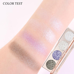 Palette de fards à paupières acryliques 5 couleurs avec des nuances multichromes, duochrome et caméléon, hautement pigmentées, format voyage - Product Image 3