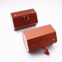 Boîte de rangement pour lunettes en gros, personnalisée, à plusieurs emplacements, en PU, pliable, pour le rangement et le transport des lunettes de soleil, fabrication en usine