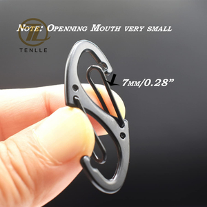 Porte-clé<span class=keywords><strong>s</strong></span> à ressort à boucle anti-vol maintient le remplacement de la fermeture à glissière fermé pour les sacs à dos <span class=keywords><strong>S</strong></span> <span class=keywords><strong>mousqueton</strong></span> - Product Image 4
