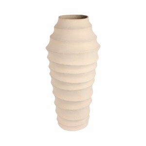 Vaso in ceramica contemporaneo a coste, alto, decorativo, da pavimento, per soggiorno, sala da pranzo, camera da letto, ufficio - Product Image 2