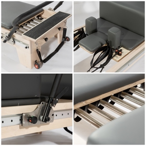 Cama Reformer de Pilates de Madera de Arce de Alta Resistencia para Uso Comercial, Multiusos, con Rieles Completos, Ajustable para <span class=keywords><strong>Yoga</strong></span> y Ejercicio Corporal, Certificación CE - Product Image 3