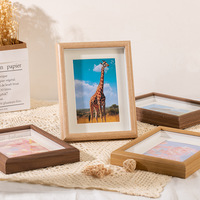 Cadre de présentation moderne en MDF à cavité profonde avec impression UV et verre acrylique pour affichage d'art 3D DIY (5/6/8 pouces/A4)