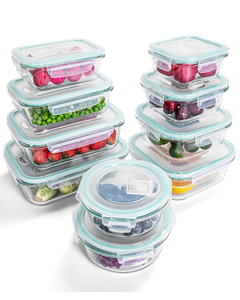 BPA Free High Borosilicate Glass <b>Storage</b> Container <b>Microwavable</b> Dishwasher Safe Eco-Friendly Back School Preservation Glass Lid - Product Image 2