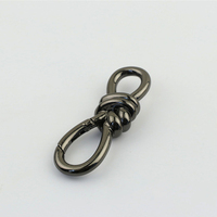 Mousqueton en alliage de zinc de haute qualité, étanche, 75x25mm, en forme de nœud, pour sac, mousqueton, vente en gros