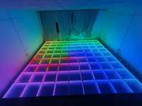 Dalles de sol interactives 3D à LED RVB, panneaux lumineux Starlit, contrôleur numérique magnétique sans fil pour extérieur, pour mariage, portables