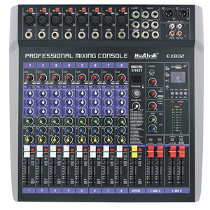 Console de mixage audio professionnelle EX Professional 8 12 16 canaux avec MP3, USB et lecteur de carte SD pour spectacles sur scène - Product Image 1