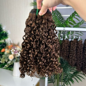 ผมต่อแบบ SDD Pixie Curl 100% ผมแท้ ความหนาแน่นเต็มพิกัด สีน้ำตาล - Product Image 3