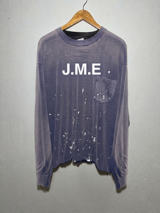Custom Streetwear Round Neck Embroidery Print Crop <b>Top</b> cotton Knit <b>Thermal</b> Distressed Acid Wash T-shirt Long Sleeve t Shirt <b>Men</b> - Product Image 1