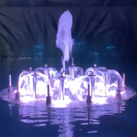 Fuente musical de lujo para exteriores con luces LED programables para lagos, estanques y plazas urbanas