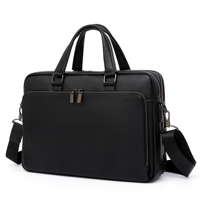 Porte-documents de luxe portable pour homme en cuir de vachette pleine fleur texturé véritable pour le bureau