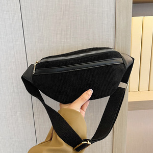 Femmes Corduroy Waist Bag Ladies new Designer Canvas Fanny Pack Fashion travel Money Phone Chest Banana Bag Female Bum Belt Bags - Product Image 4