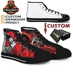 Zapatillas de Lona de Diseño Personalizado, OEM ODM, Zapatillas Modernas con Estampado para Chicas, MOQ Bajo, Zapatillas de Skate Personalizadas para Hombre - Product Image 1