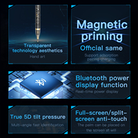 Wisoneng 10PRO Stylet de luxe pour iPad Chargement par adsorption magnétique avec détection de l'inclinaison du rejet de la paume Batterie 10 heures