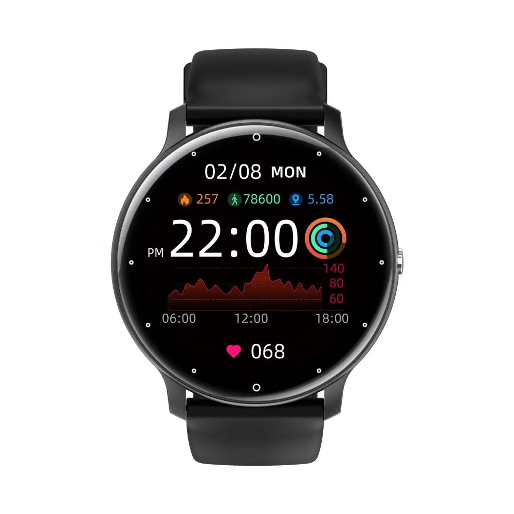 Leichtes Design Touchscreen Reloj intelligente Herzfrequenz Fitness Sport Smart Watch günstiger Preis BT Call Smartwatch ZL02c Pro