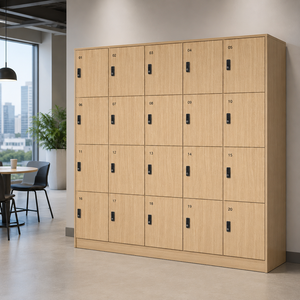 Multi-door Silent Hinge Electronic Lock Modern Storage Cabinet Waterproof Adjustable Shelves Assembled Locker M - Product Image 2