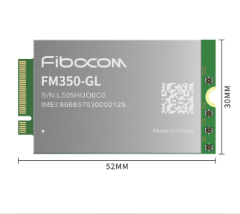 Fibocom's FM350-GL multimode 5G, LTE, and WCDMA module Gigabit speed FM350-GL supports 5G NR Sub6 network