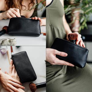 Người bán hàng tốt nhất PU Dây Kéo Túi da cao cấp Túi mỹ phẩm bút chì nhỏ trường hợp đối với phụ nữ và trẻ em gái - Product Image 4