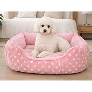 Cuccia per Animali Yommy in Peluche con Design a Pois, Base Antiscivolo Imbottita, 3 Misure, 3 Colori - Product Image 2