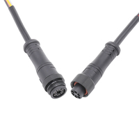 Connecteur de signal d'alimentation d'éclairage LED AOHUA M12 type métallique 6pin moulé 22/24AWG connecteur de câble IP65