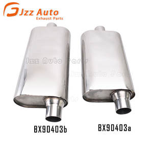 <span class=keywords><strong>Silencieux</strong></span> universels JZZ à chambre, tonalité agressive, diamètre 76 <span class=keywords><strong>mm</strong></span>, entrée latérale, sortie centrale, corps ovale 220x100 <span class=keywords><strong>mm</strong></span>, <span class=keywords><strong>silencieux</strong></span> arrière d'échappement - Product Image 4