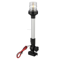Feux de bateau LED blancs à 360°, pliables, à montage fixe, feux de popa, feux de navigation blancs 3NM