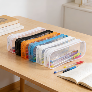 Estuche de Gran Capacidad con Cierre Impermeable, Estuche Kawaii para Niños, Bolsa de Almacenamiento de PVC para Material Escolar, Estuche Personalizado para Lápices para Niños - Product Image 2