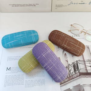 Trendy Korean Style Eyeglass <b>Case</b> Rectangular Flip Cover Purple Blue Brown Ochre Colorful Print Portable For <b>Sunglasses</b> And - Product Image 5