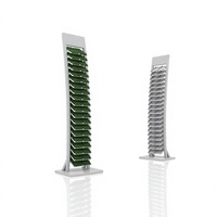Présentoir vertical pour blocs de gazon artificiel, support d'échantillons sur pied, résistant à la corrosion, pour salle d'exposition