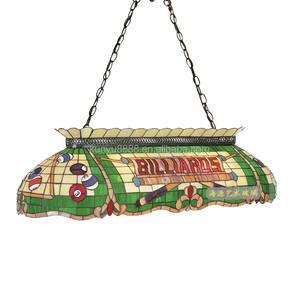 Lámpara de Mesa de Billar LED Tiffany de 55'' con Vidrio Tallado, 6 Luces, Lámpara de Araña para Sala de Billar y Snooker, Hecha a Mano, Control Táctil, 2700K - Product Image 6