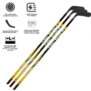 Venta al por mayor de nuevos productos Fabricante V24 Madera de carbono China Palos de hockey Comercio Pantalla compuesta Campo Hockey Goelie Stick